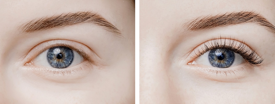 Before,And,After,Eyelash,Extension,Procedure.,Beautiful,And,Expressive,Eyes
